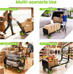 3-in-1 Folding Hand Trucks, 600Lbs Convertible Hand Truck Dolly, Heavy Duty - Image 6