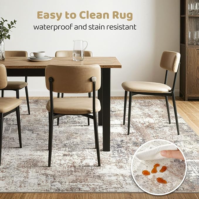 LOONGRUG 7x10 Area Rug Washable Large Neutral Modern Living Room Rugs | - Image 6