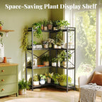 Huuger 4 Tier Bookshelf, L Shaped Corner Bookshelf - Image 7