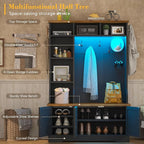 CSZZD Hall Tree with Bench and Shoe Storage, Entryway Bench with Coat Racks and - Image 2