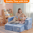 MeMoreCool Modular Kids Sofa, Glow in The Dark Space Kids Play Couch Sofa - Image 7