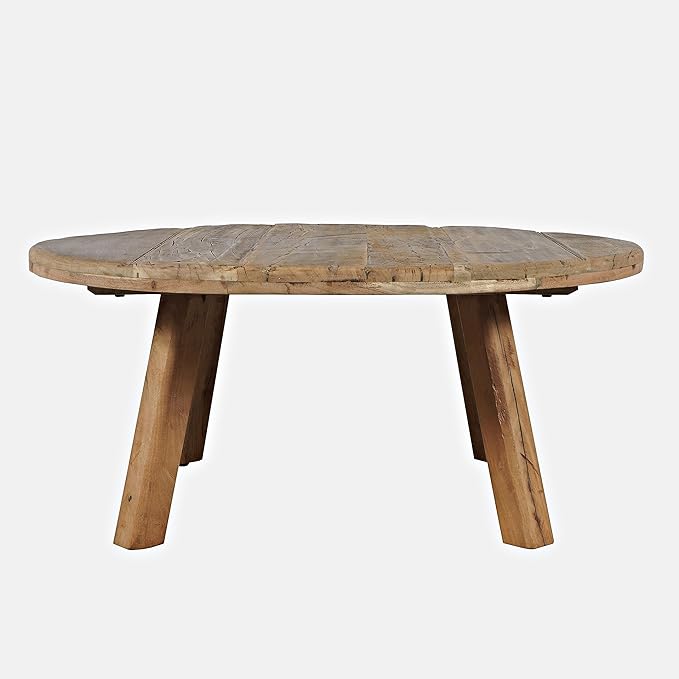 Jofran Reclamation 36" Round Rustic Reclaimed Solid Wood Coffee Table by Jofran+Inc.