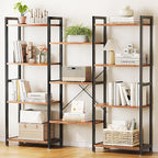 Casaottima Triple 4 Tier Bookshelf, Large Bookcase by Casaottima