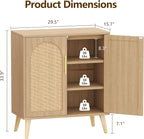 15.7"D Rattan Buffet Sideboard Cabinet - Image 9