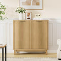 Fluted Cabinet with Storage, 2 Doors Sideboard Buffet, Mid Century Modern by FiveWillowise