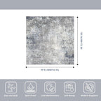 9x9 Square Rug for Living Room Washable Non-Slip, Soft Modern Neutral Carpet - Image 2