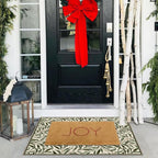 Front Door Mat Outside Entrance, 2x3 Boho Sage Olive Green Leaf Rug | Non-Slip - Image 5