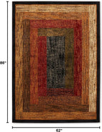 Home Dynamix Vega Modern Area Rug, Geometric Black/Brown/Red 5'2"X7'2" - Image 3