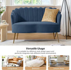 HULALA HOME Modern Velvet Loveseat Sofa - Image 6