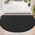BEQHAUSE Dirt Trapper Door Mat 24" x 36" Half Circle Non Slip Rugs, Absorbent by BEQHAUSE