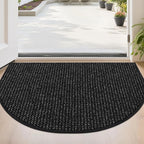 BEQHAUSE Dirt Trapper Door Mat 24" x 36" Half Circle Non Slip Rugs, Absorbent by BEQHAUSE
