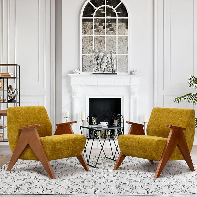 Home Accent Chair Mid Century Modern Accent Chair - Image 8