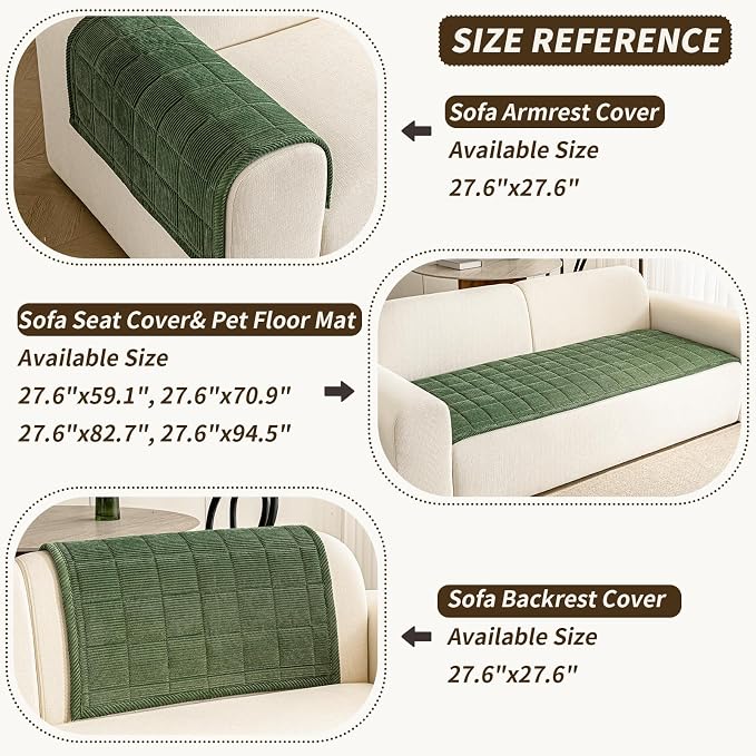 Couch Covers for Dogs Washable, 27.6"x59.1" Non Slip Couch Covers for Loveseat - Image 3