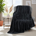 Utopia Bedding Ultra Soft Fleece Bed Blanket Throw Size Black | Microfiber - Image 2