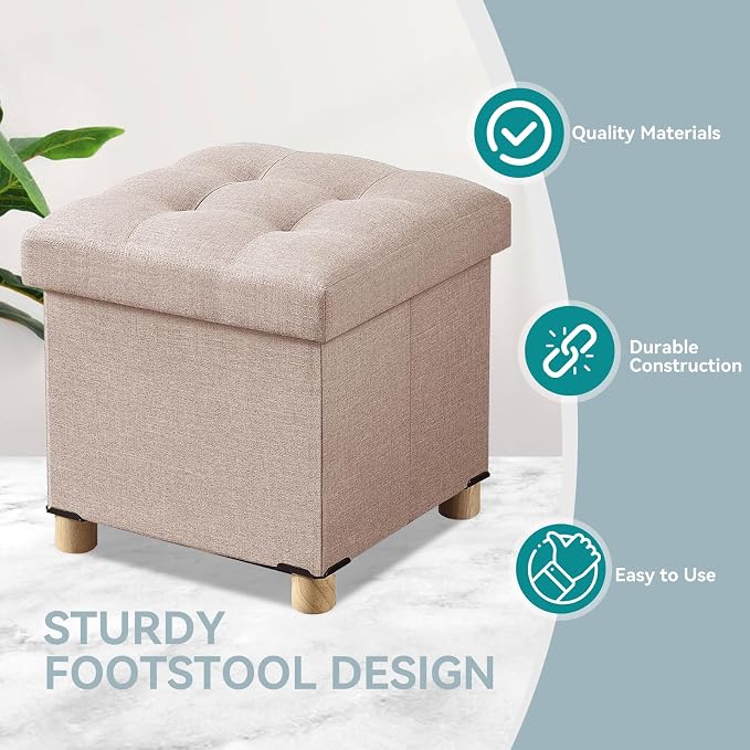 BRIAN & DANY Ottoman with Storage, Small Storage Ottoman - Image 5
