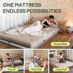 ZonLi Japanese Floor Futon Mattress Full Size 75"x 54", 100% Cotton Cover 2.5'' - Image 4