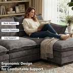 U Shaped Modular Sectional Sofa, Cloud Couch - Image 6