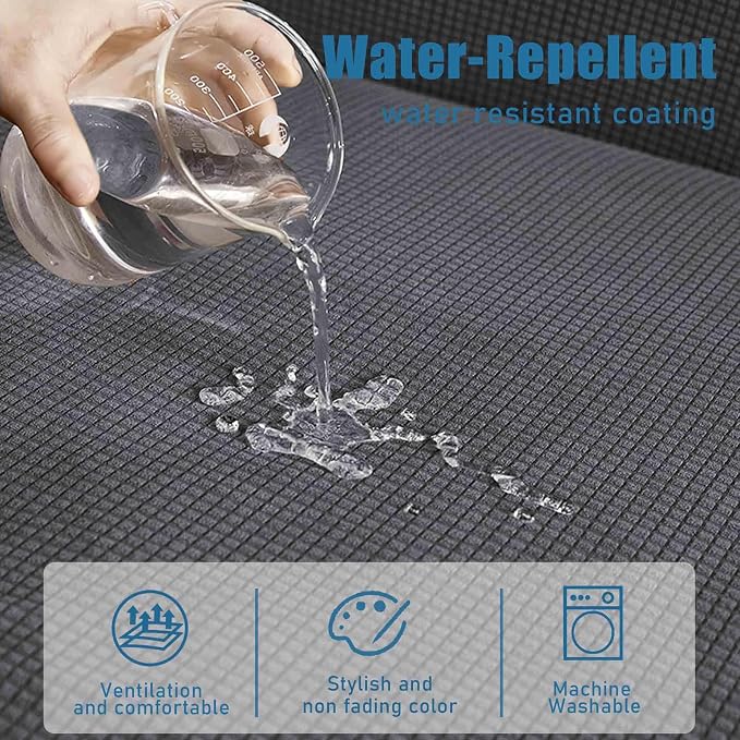 Water Repellent Single Seat Cushion Cover, Stretch Separete Backrest Cover - Image 3