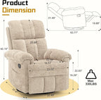 Korser Recliner Chair, Small Rocker Recliner Chair - Image 2