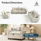 HERA'S HOUSE Mid-Century Modern Couch, Oversized Sectional Couch - Image 8