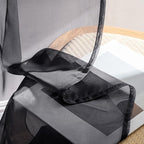MIULEE Black Sheer Curtains 84 Inches Long 4 Panels 42 x 84 Inches | Light - Image 7