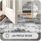 Rug Runners for Hallways Kitchen 2.6x8 Non Slip Washable Grey Entryway Runner - Image 5