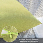 MIULEE Pack of 2 Decorative Outdoor Solid Waterproof Throw Pillow Covers Spring - Image 4