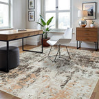 6x9 Area Rugs for Living Room Washable Bedroom Dining Room Brown Beige | Modern - Image 3