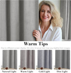 H.VERSAILTEX Linen Blackout Curtains 84 Inches Long, 100% Absolutely Blackout - Image 5