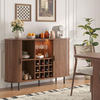 55 Inch Fluted Wine Bar Cabinet, Liquor Cabinet - Image 5