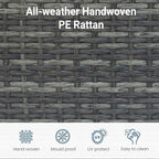 Wisteria Lane 5 Piece Outdoor Patio Furniture Set, All Weather Wicker Rattan - Image 5
