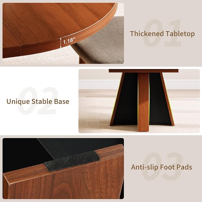iPormis 47-Inch Round Dining Table - Image 7