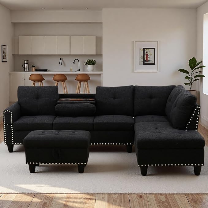 97.5" L Shaped Couch Set, Modular Sectional Couches by Topcomfy