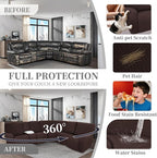 100% Waterproof Sectional Recliner Couch Covers - Image 6