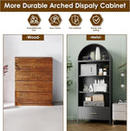 VEXPOR 73" Tall Arched Bookcase - Image 5