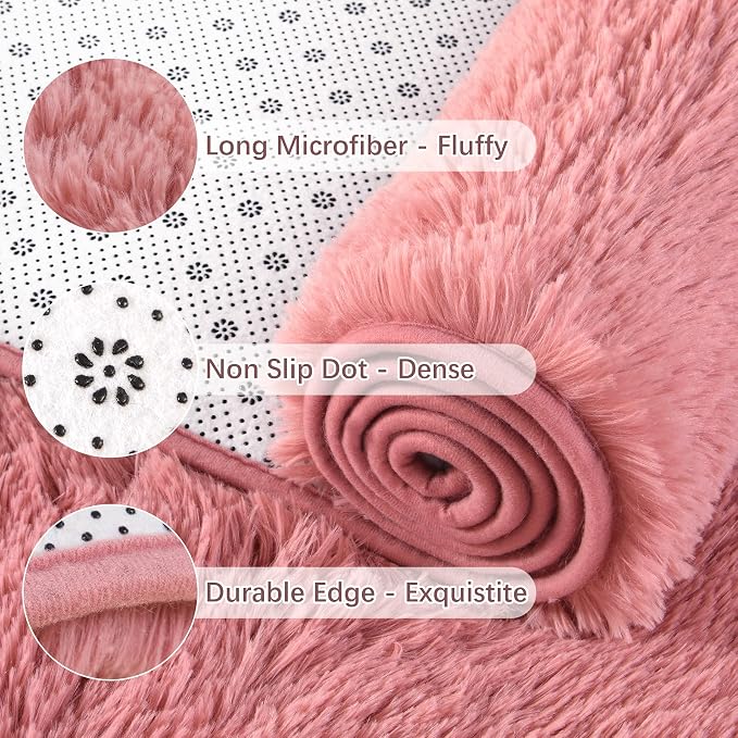 Chicrug Soft Runner Rug for Bedroom Living Room Plush Fluffy Rug 2x10 | Shag - Image 7