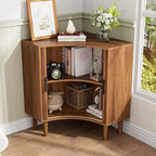 Fluted Corner Cabinet, Small Corner Floor Cabinet - Image 9