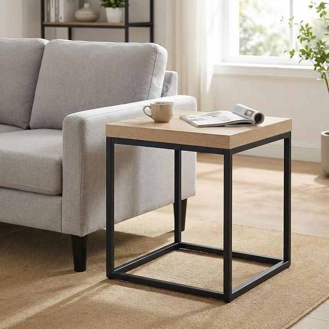 CENSI 18-Inch Natural Oak Accent End Table/Side Table - Image 6