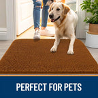 OLANLY Dog Door Mat for Muddy Paws 36x24, Super Absorbent Chenille Mud Mat | - Image 6