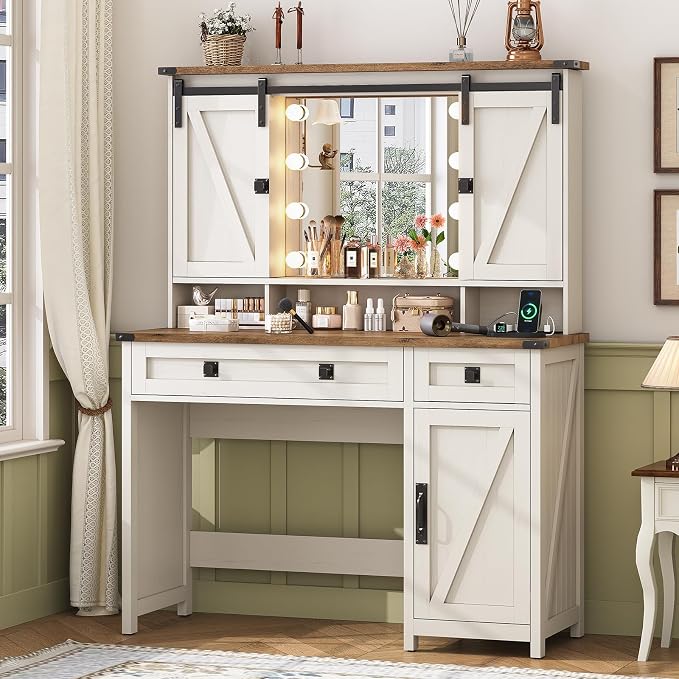 MSmask Farmhouse Vanity Desk by MSMASK