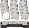 14Pcs Patio Cushion Covers, Outdoor Stretch Cushion Covers, Washable | Stretch by Unknown