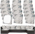 14Pcs Patio Cushion Covers, Outdoor Stretch Cushion Covers, Washable | Stretch by Unknown