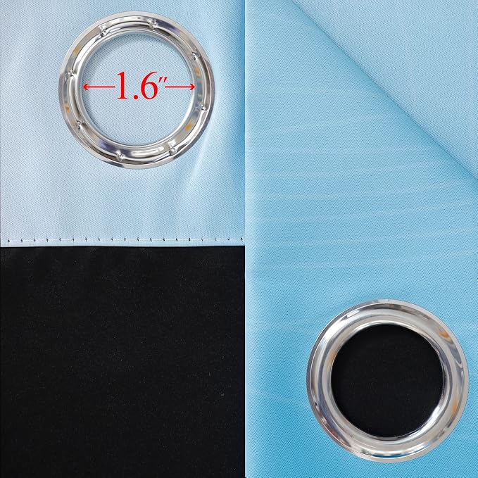Pink and Blue Ombre Curtains for Bedroom 72 Inch Long | Room Darkening Curtains - Image 7