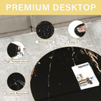 HLR Round Coffee Table with Black Faux Marble Top - Image 5