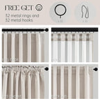 Topfinel Blackout Curtains 102 Inch Long 2 Panels, Linen Textured Room - Image 4