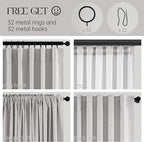 Topfinel Grey Beige 78 Inch Long Curtains - Image 3