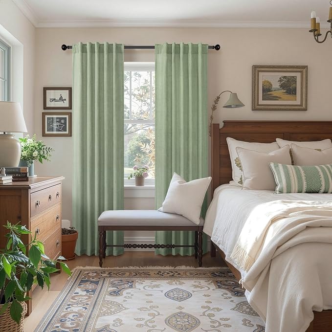 Sage Green Curtains 38 Inch Wide - Image 7