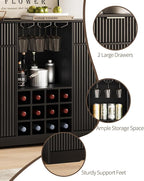 55" Fluted Wine Bar Cabinet - Image 5