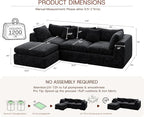 110'' Oversized Cloud Sectional Boneless Couch - Image 2