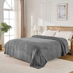 90x90 Inch Grey Queen Large Blanket - Image 2